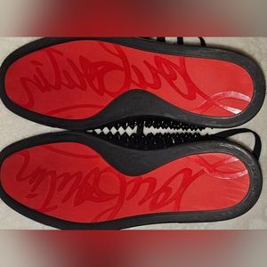 Christian Louboutin Flat Calf/Spikes Red Bottoms size 42
